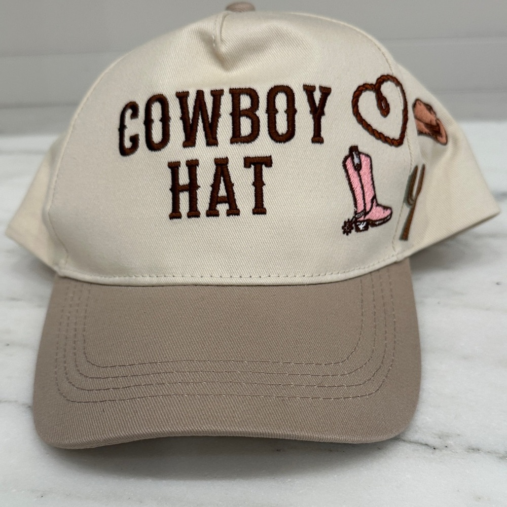 David and Young Cream and Tan "Cowboy Hat" Embroidered Baseball Cap